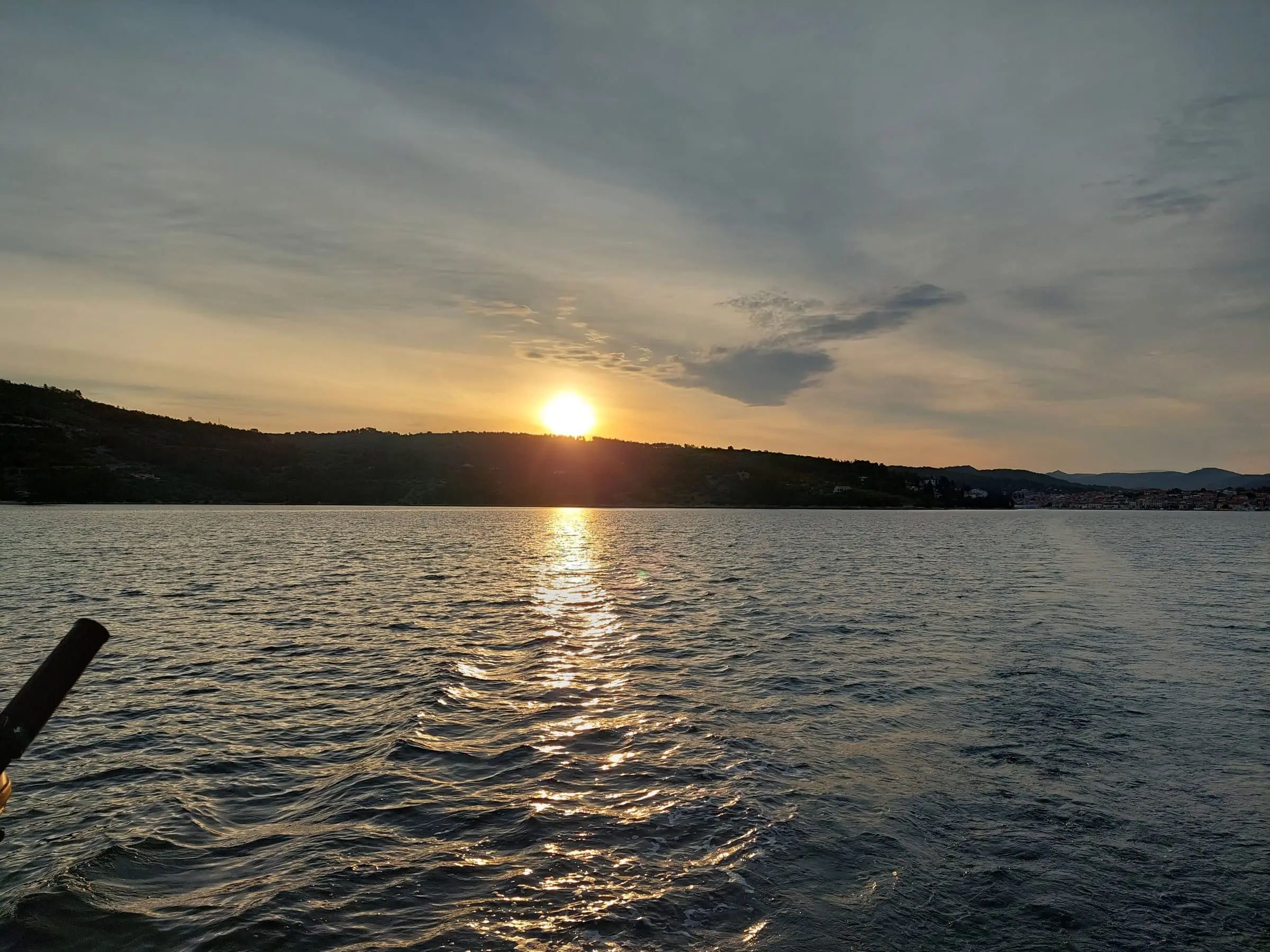 Leaving Vela Luka at sunset, Korčula, 2023