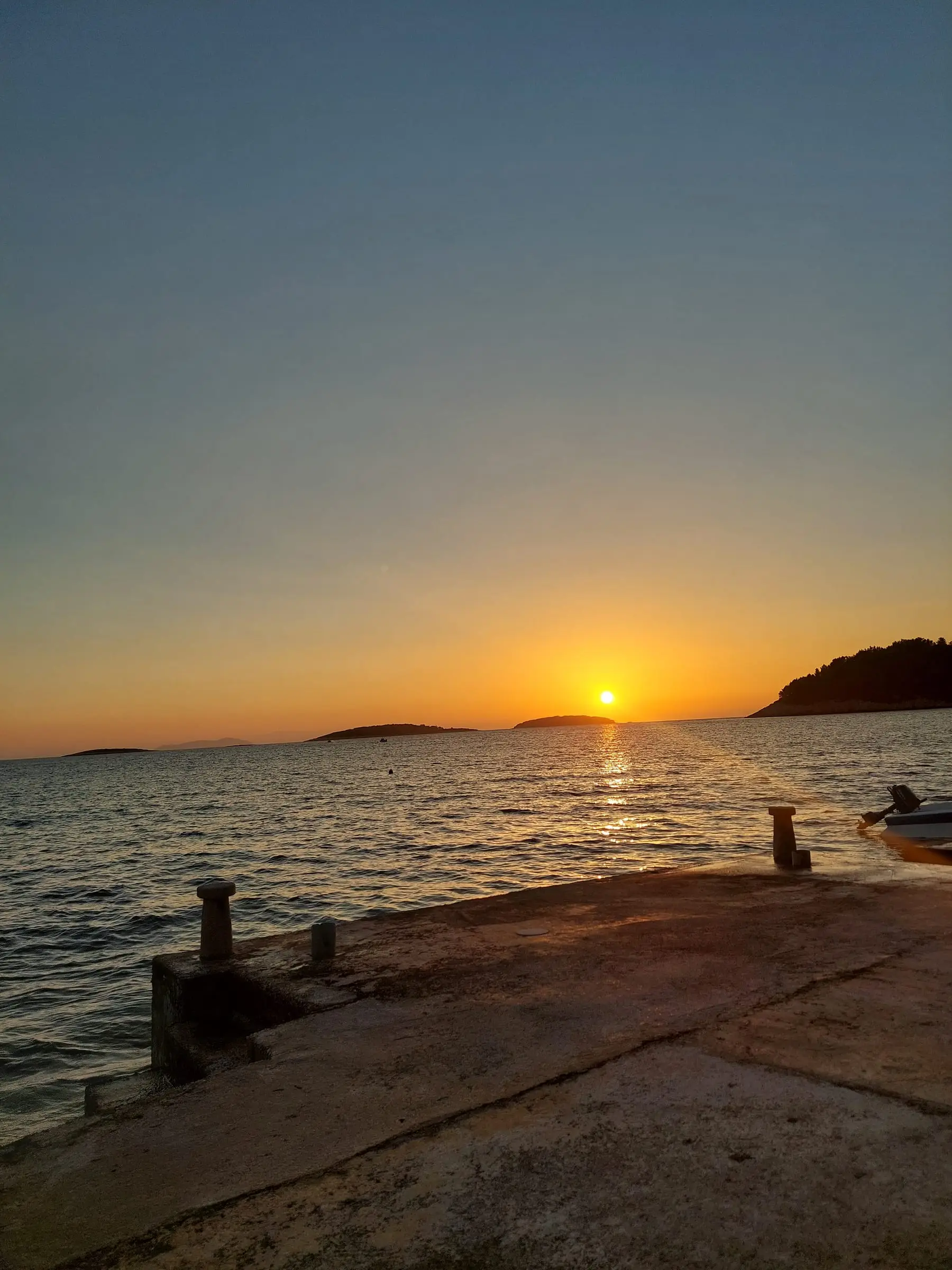 Sunset from the quay, Korčula, 2024